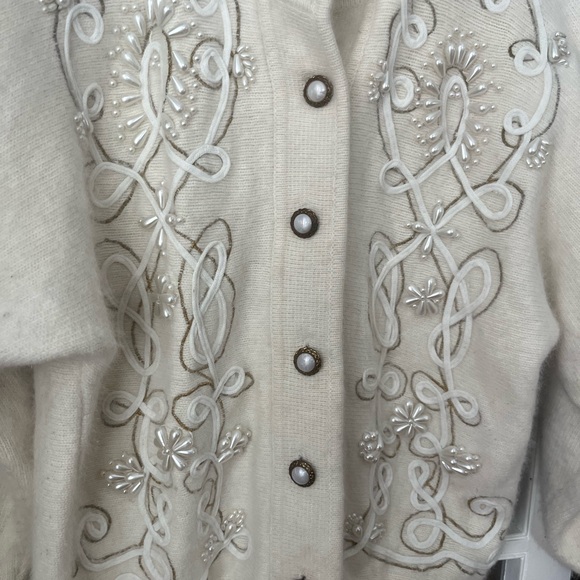 Bruna Cavvalini Lambswool Embroidered Knit | Vintage Designer | Size Small - Picture 4 of 6